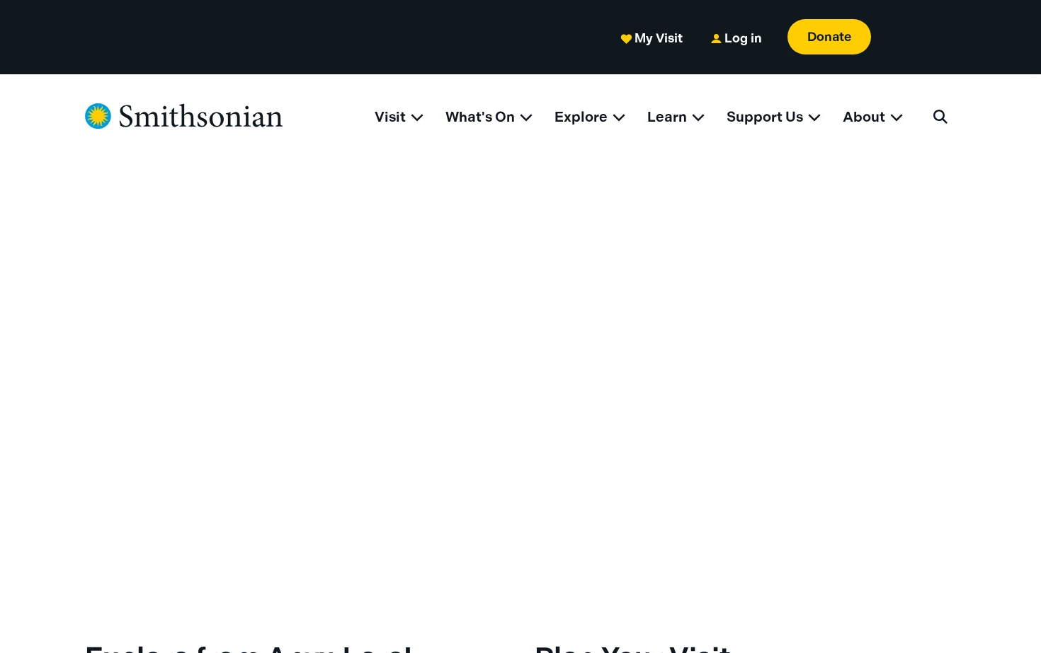 Smithsonian Institution 页面快照